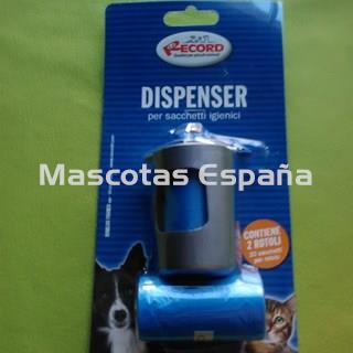 RECORD Porta Bolsas Cubo con Dos Rollos de 20 Bolsas (Gris) - Imagen 1